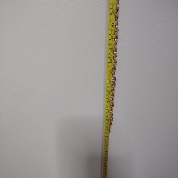 Gold Tone Large Link Chain Necklace - Picture 6 of 6